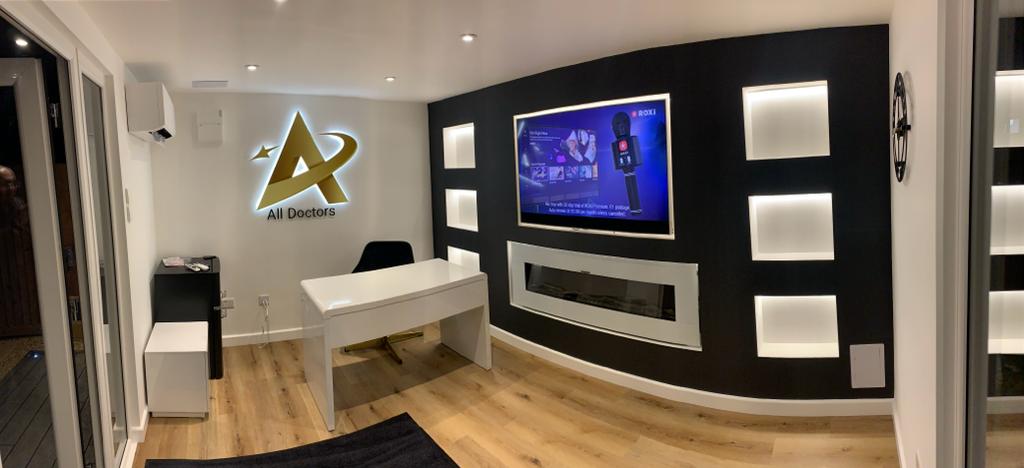 Garden office with LED Lighting